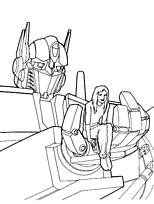 coloriage transformers tenant une fille dans ses mains
